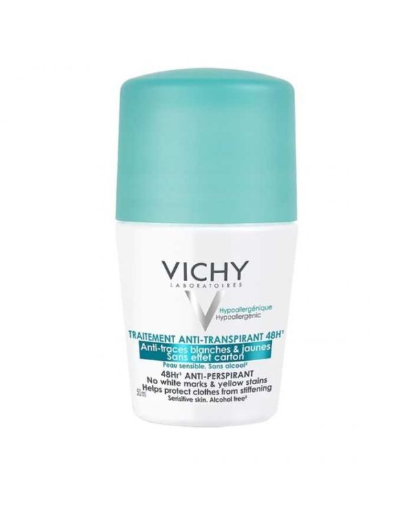 Vichy Déodorant Anti-Transpirant 48H Anti-Traces Roll-On – 50 ml
