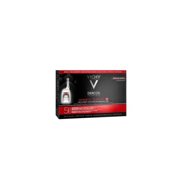 Vichy Dercos Aminexil Clinical 5 Homme Soin Anti-Chute – 21 ampoules de 6 ml