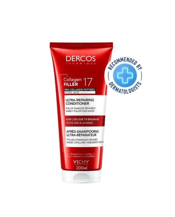 Vichy Dercos Collagen 17 Filler Après-Shampooing Ultra-Réparateur – 200 ml
