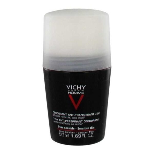 Vichy Homme Déodorant Anti-Transpirant 72H Roll-On – 50 ml