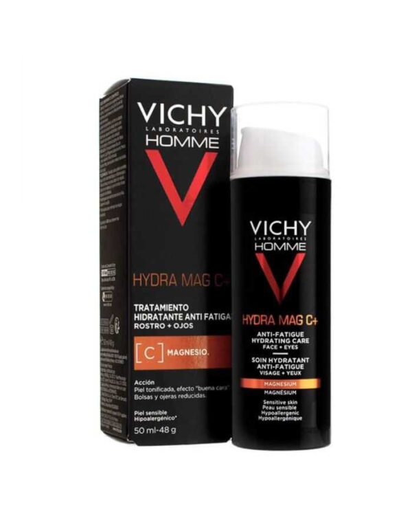 Vichy Homme Hydra Mag C+ Soin Hydratant Visage et Yeux – 50 ml