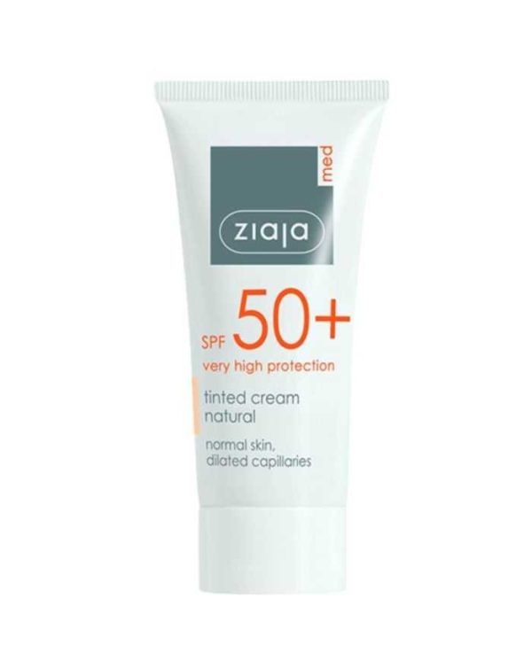 Ziaja Crème Solaire SPF 50 + Teintée Naturelle – 50 ml