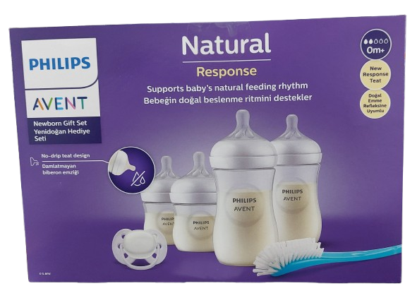 Philips Avent Natural Response – coffret nouveau-né SCD838/11, 4 biberons