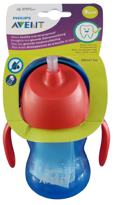 Philips Avent Tasse à paille SCF796/01 – 200 ml, dès 9 mois