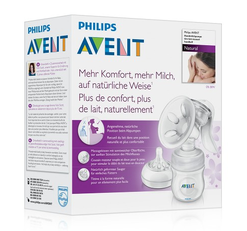 Philips Avent Natural SCF330/60 – tire-lait manuel avec biberon 125 ml