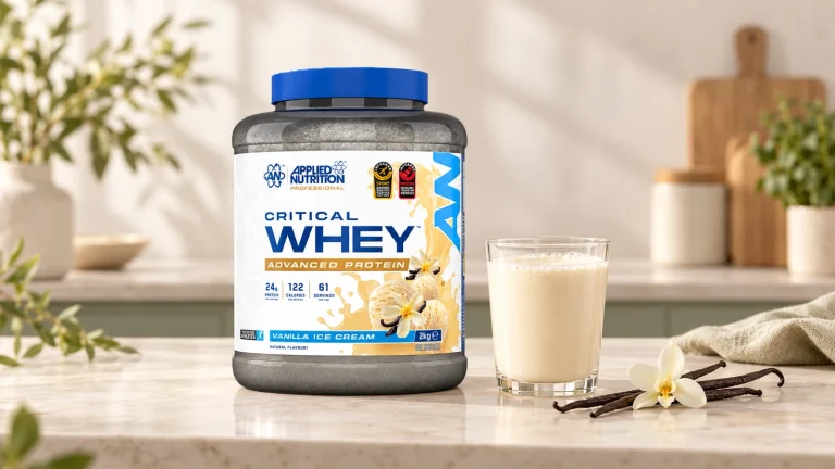 Critical Whey Applied Nutrition et boisson à la vanille